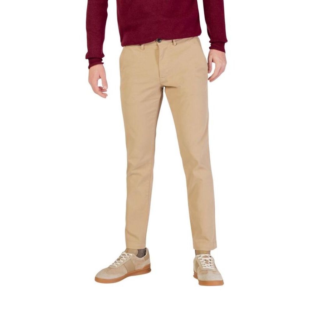 Borghese Beige Cotton Skinny Men's Pants
